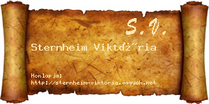 Sternheim Viktória névjegykártya